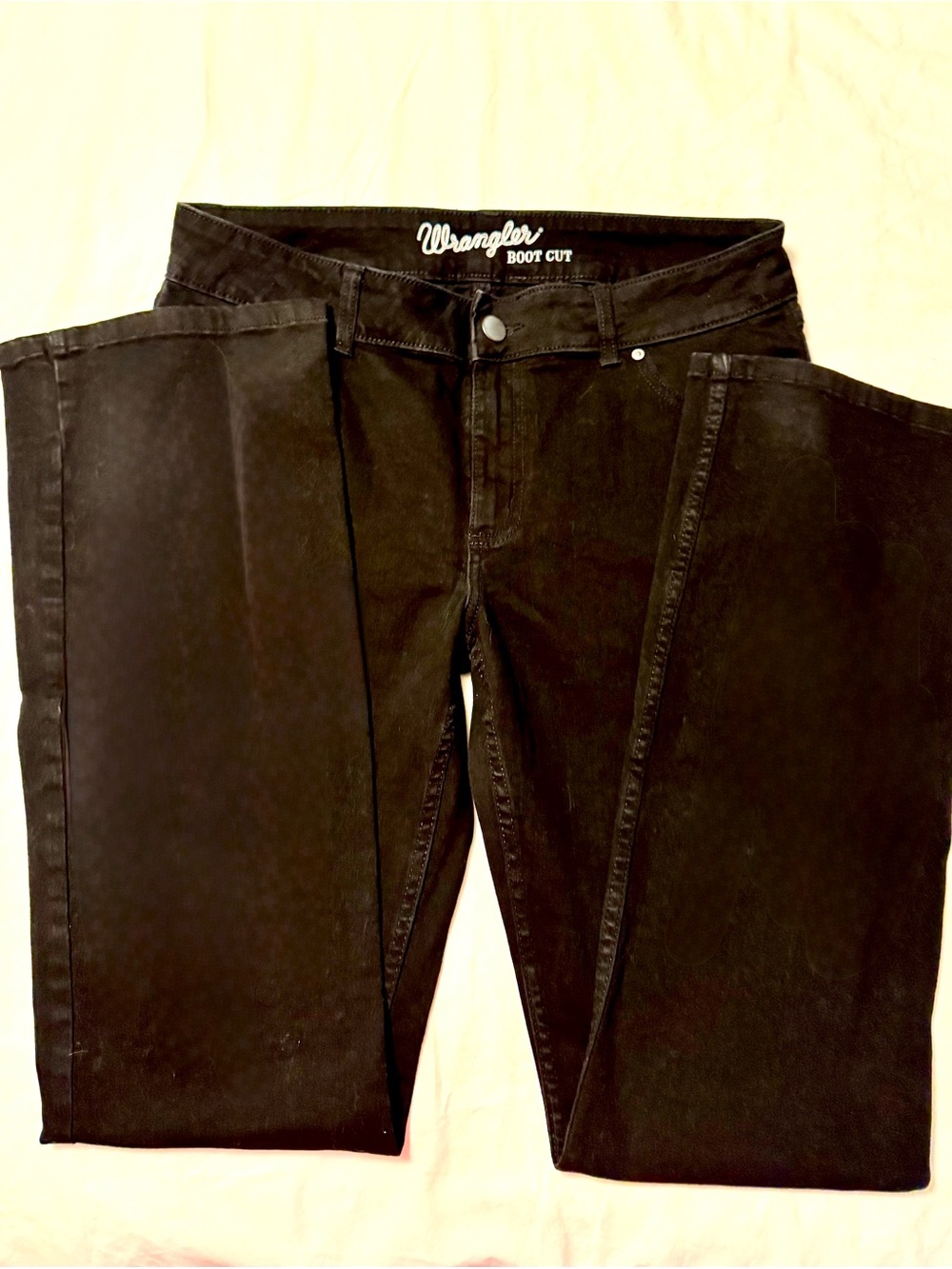 Wrangler Black Jeans with Tag Detail